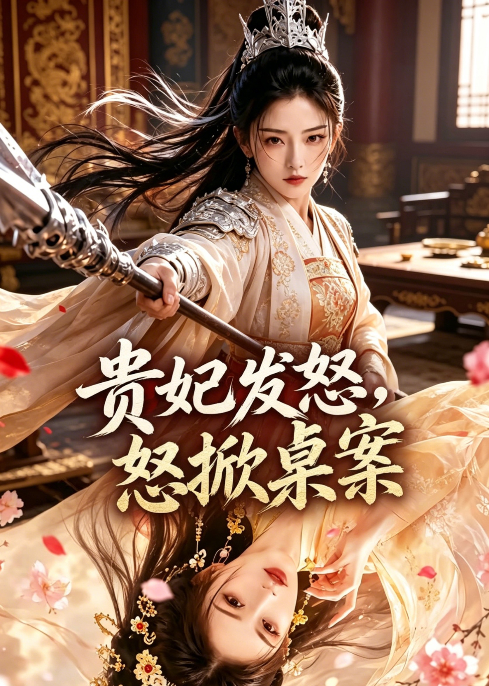 贵妃发怒，怒掀桌案