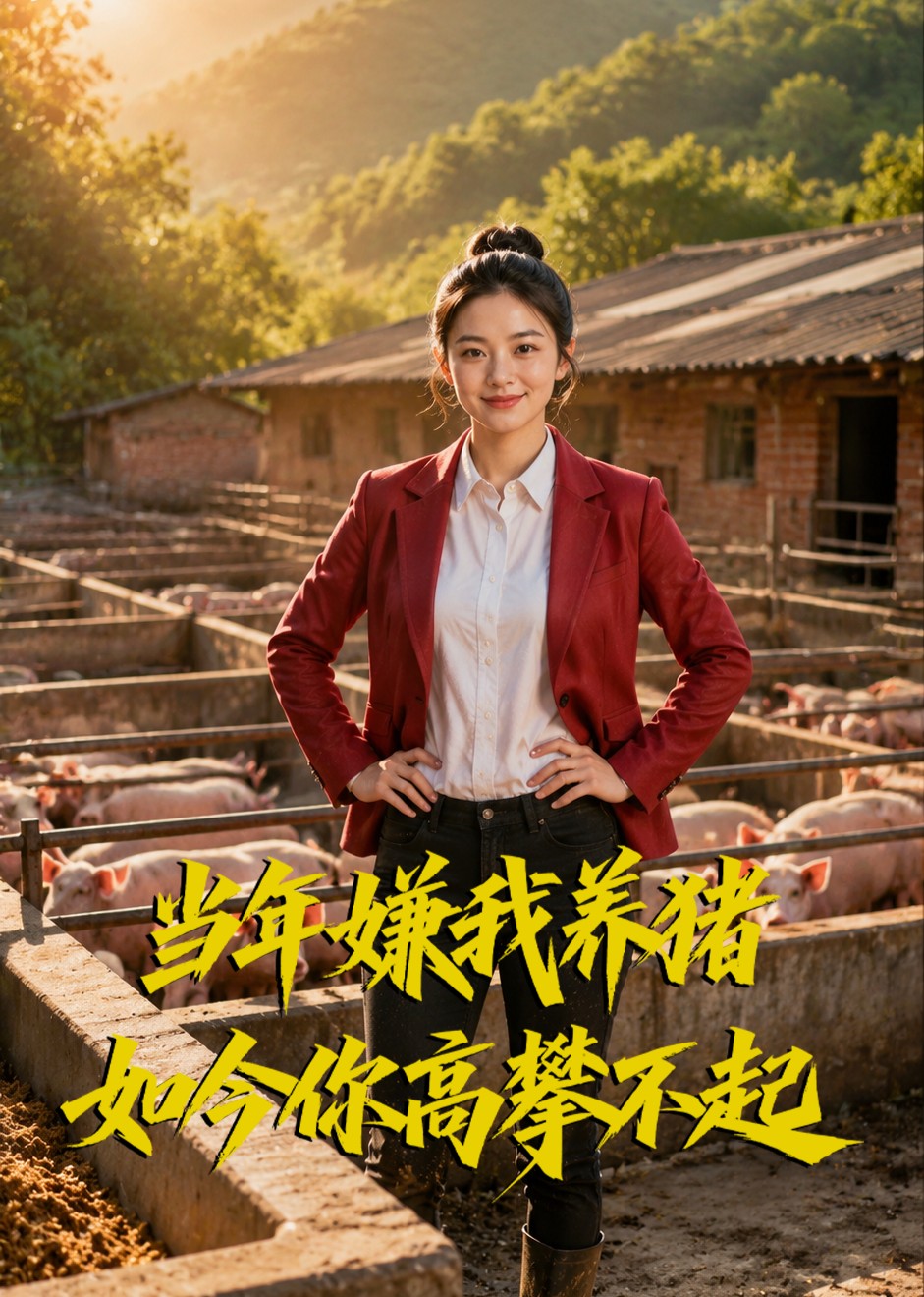 当年嫌我养猪，如今你高攀不起